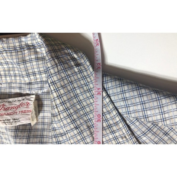 Wrangler Permanent Press Long Tails Single Needle Tailoring Long Sleeve XXL - Picture 8 of 13